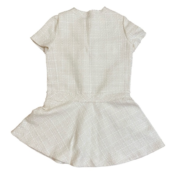 Zara White Tweed Mini Dress - Picture 4 of 5